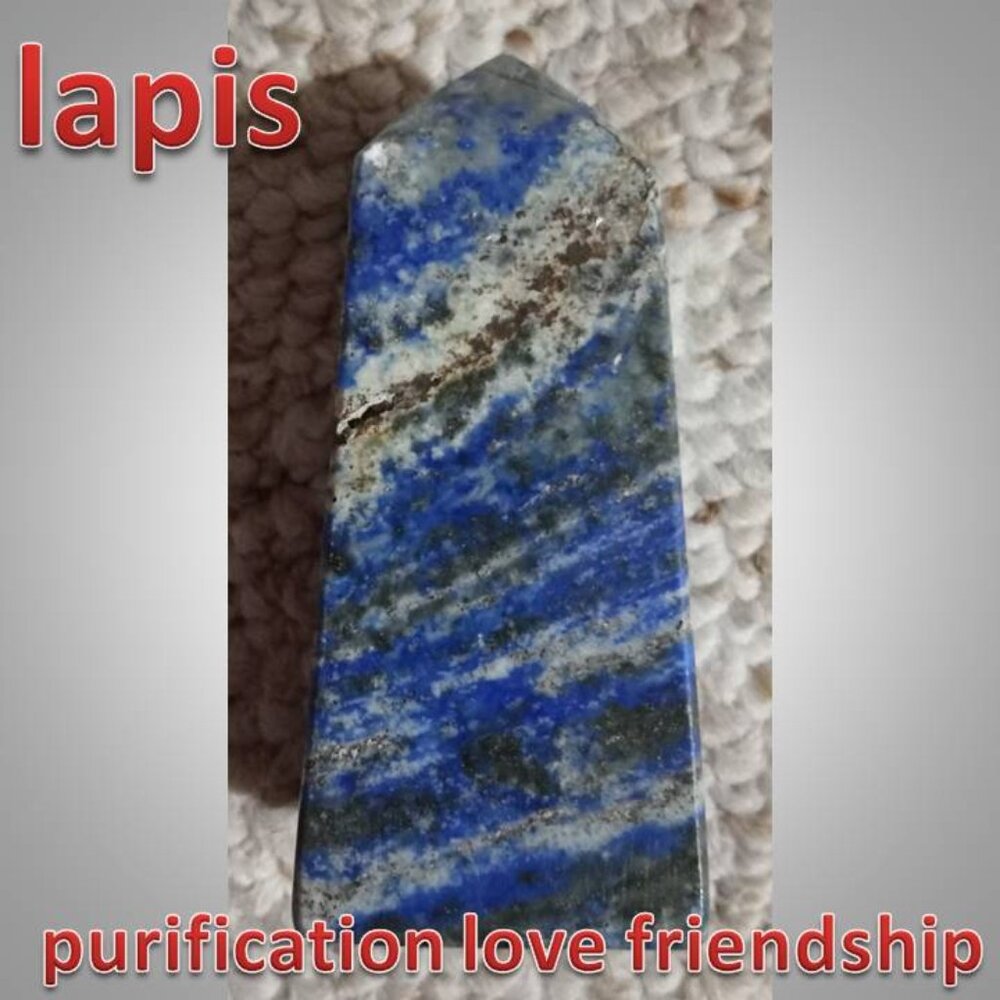 ❤️LAST DAY!  3" Lapis Lazuli rock stone crystal TOWER 03